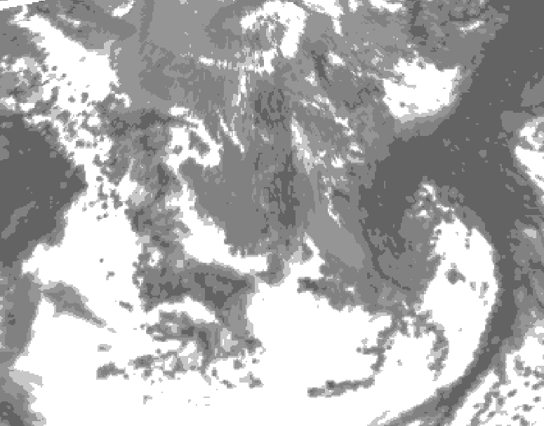 GDPS total cloud 210 hour forecast chart for Canada based on 2026/04/30 1200Z data