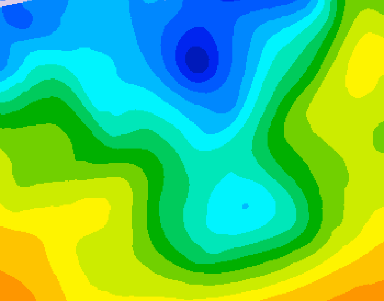 GDPS 500 millibar geopotential height 006 hour forecast chart for Canada based on 2026/05/01 0000Z data