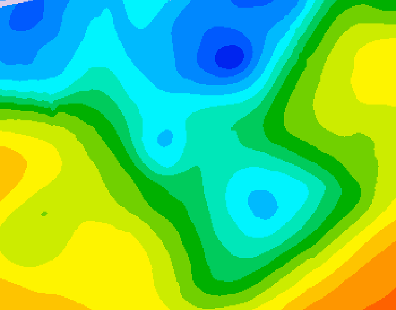 GDPS 500 millibar geopotential height 036 hour forecast chart for Canada based on 2026/05/01 0000Z data