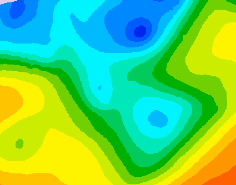 GDPS 500 millibar geopotential height 042 hour forecast chart for Canada based on 2026/05/01 0000Z data
