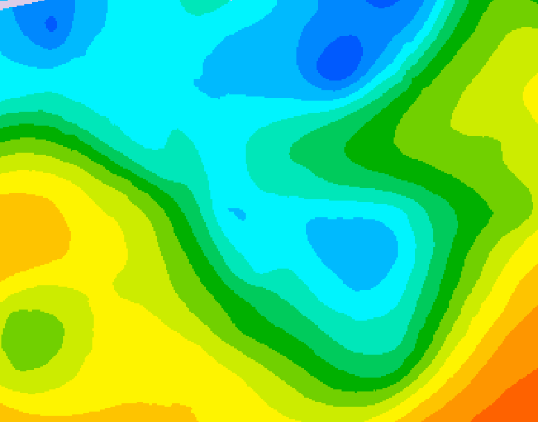 GDPS 500 millibar geopotential height 054 hour forecast chart for Canada based on 2026/05/01 0000Z data