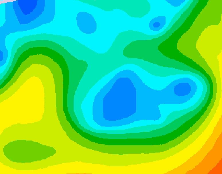 GDPS 500 millibar geopotential height 090 hour forecast chart for Canada based on 2026/05/01 0000Z data
