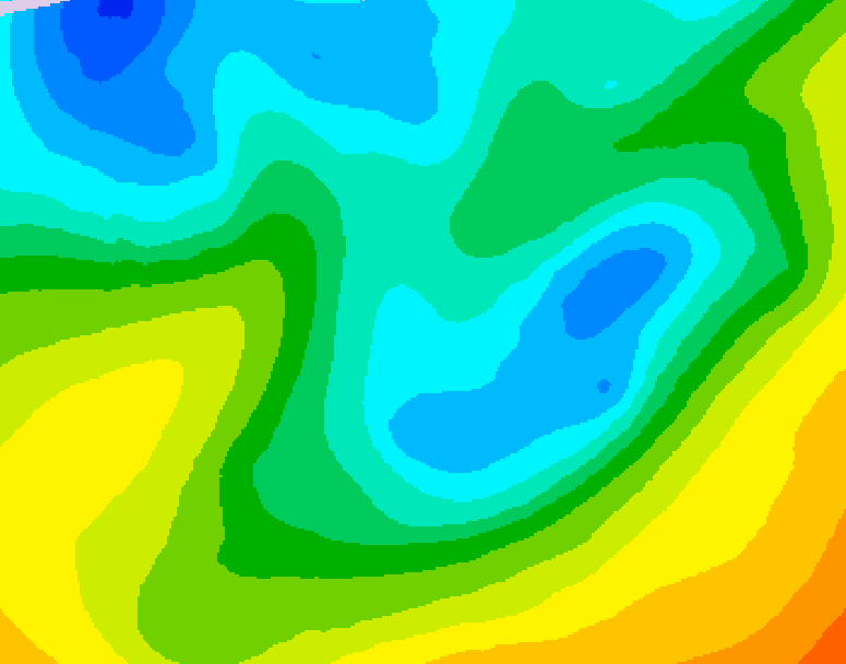 GDPS 500 millibar geopotential height 120 hour forecast chart for Canada based on 2026/05/01 0000Z data