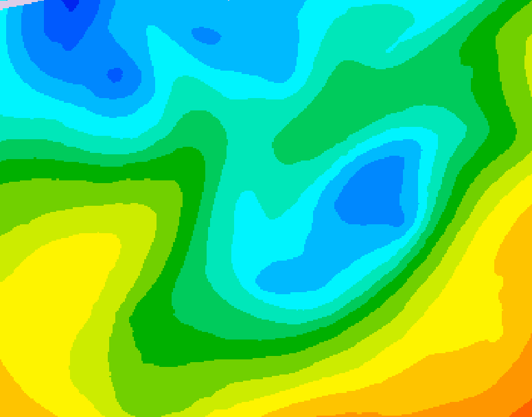 GDPS 500 millibar geopotential height 126 hour forecast chart for Canada based on 2026/05/01 0000Z data