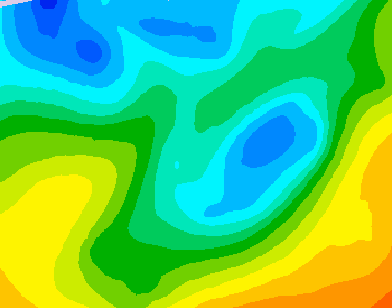 GDPS 500 millibar geopotential height 132 hour forecast chart for Canada based on 2026/05/01 0000Z data