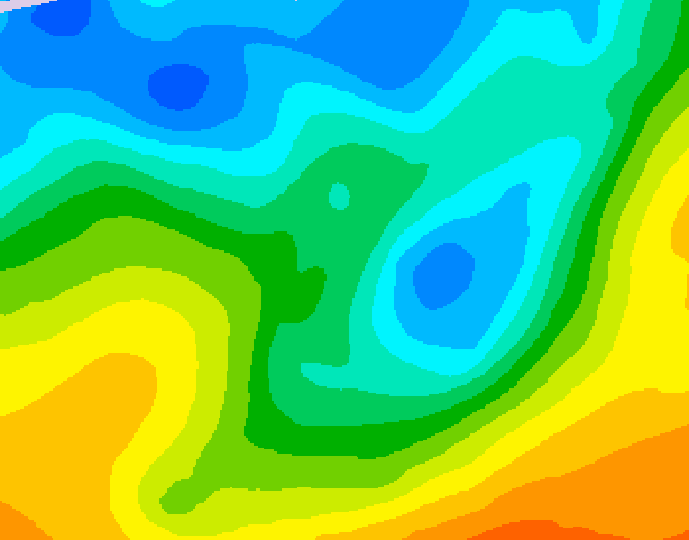 GDPS 500 millibar geopotential height 150 hour forecast chart for Canada based on 2026/05/01 0000Z data