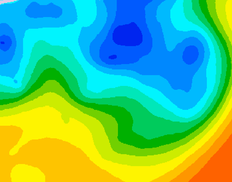 GDPS 500 millibar geopotential height 222 hour forecast chart for Canada based on 2026/05/01 0000Z data