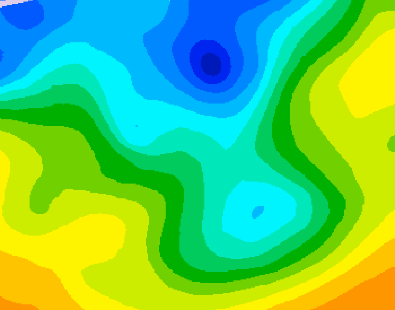 GDPS 500 millibar geopotential height 006 hour forecast chart for Canada based on 2026/05/01 1200Z data
