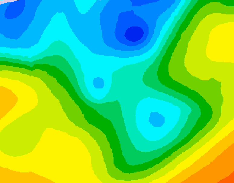 GDPS 500 millibar geopotential height 024 hour forecast chart for Canada based on 2026/05/01 1200Z data