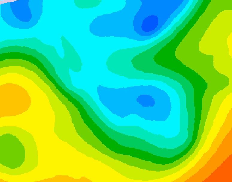 GDPS 500 millibar geopotential height 048 hour forecast chart for Canada based on 2026/05/01 1200Z data