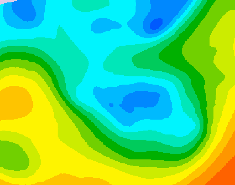GDPS 500 millibar geopotential height 054 hour forecast chart for Canada based on 2026/05/01 1200Z data