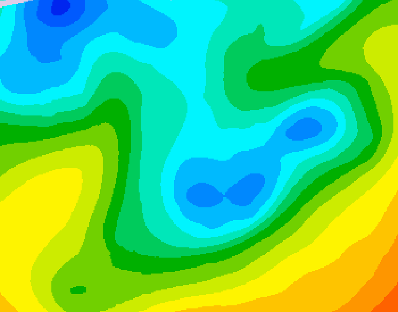 GDPS 500 millibar geopotential height 102 hour forecast chart for Canada based on 2026/05/01 1200Z data