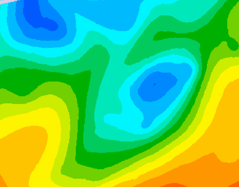 GDPS 500 millibar geopotential height 126 hour forecast chart for Canada based on 2026/05/01 1200Z data