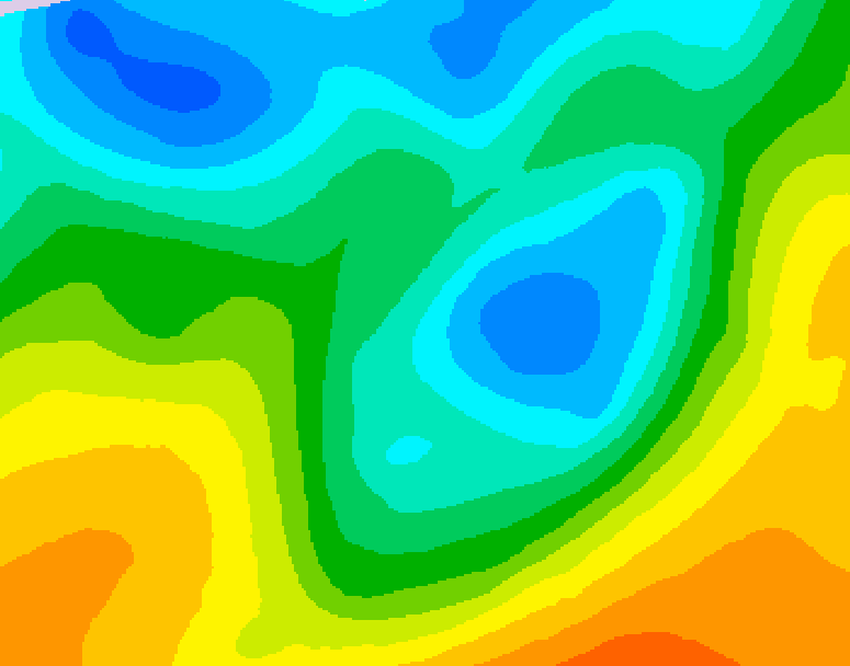 GDPS 500 millibar geopotential height 138 hour forecast chart for Canada based on 2026/05/01 1200Z data