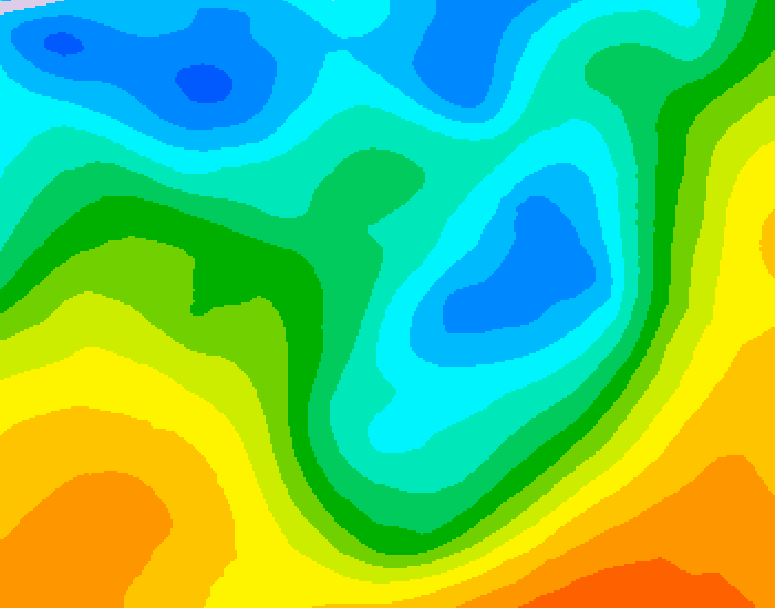GDPS 500 millibar geopotential height 150 hour forecast chart for Canada based on 2026/05/01 1200Z data