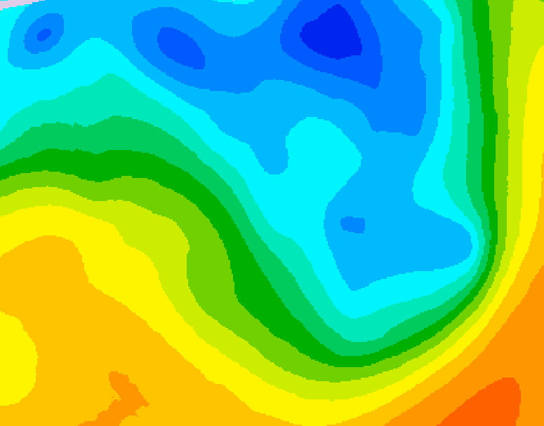 GDPS 500 millibar geopotential height 186 hour forecast chart for Canada based on 2026/05/01 1200Z data
