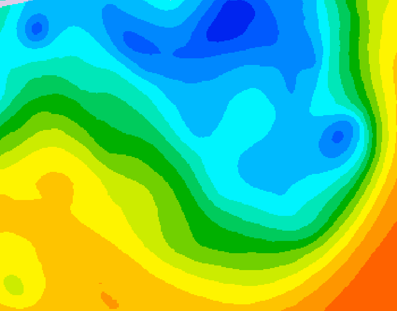 GDPS 500 millibar geopotential height 198 hour forecast chart for Canada based on 2026/05/01 1200Z data