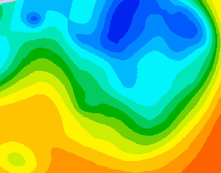 GDPS 500 millibar geopotential height 222 hour forecast chart for Canada based on 2026/05/01 1200Z data
