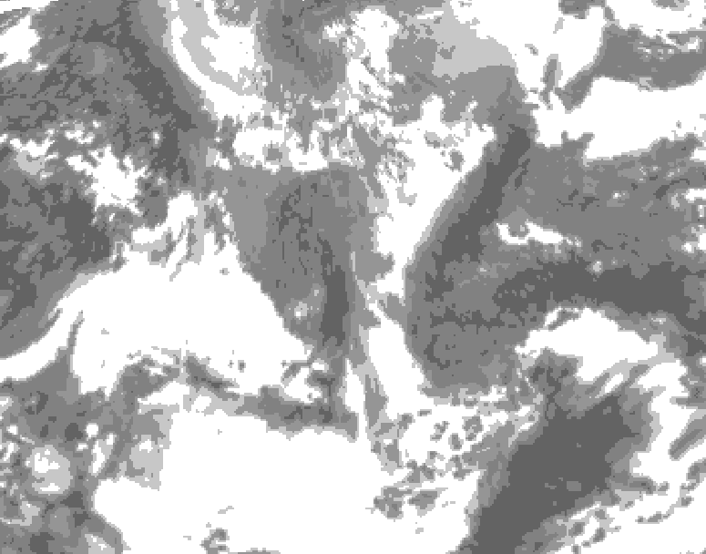 GDPS total cloud 042 hour forecast chart for Canada based on 2026/05/01 0000Z data