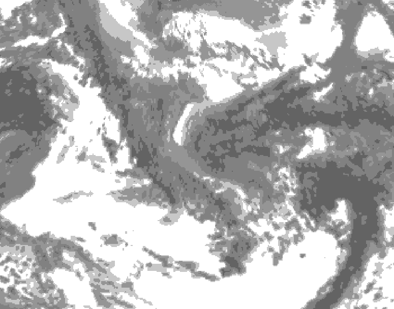 GDPS total cloud 066 hour forecast chart for Canada based on 2026/05/01 0000Z data