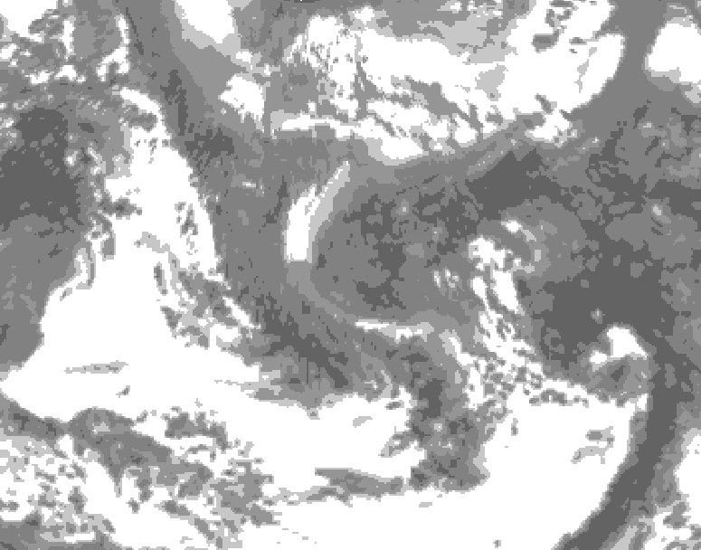 GDPS total cloud 072 hour forecast chart for Canada based on 2026/05/01 0000Z data