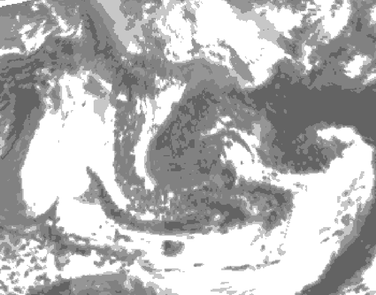 GDPS total cloud 090 hour forecast chart for Canada based on 2026/05/01 0000Z data
