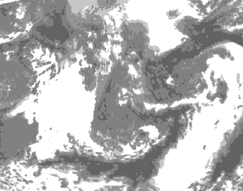 GDPS total cloud 114 hour forecast chart for Canada based on 2026/05/01 0000Z data