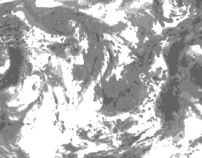 GDPS total cloud 168 hour forecast chart for Canada based on 2026/05/01 0000Z data