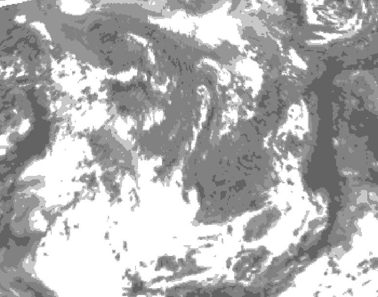 GDPS total cloud 174 hour forecast chart for Canada based on 2026/05/01 0000Z data