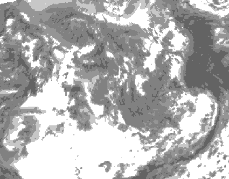 GDPS total cloud 186 hour forecast chart for Canada based on 2026/05/01 0000Z data