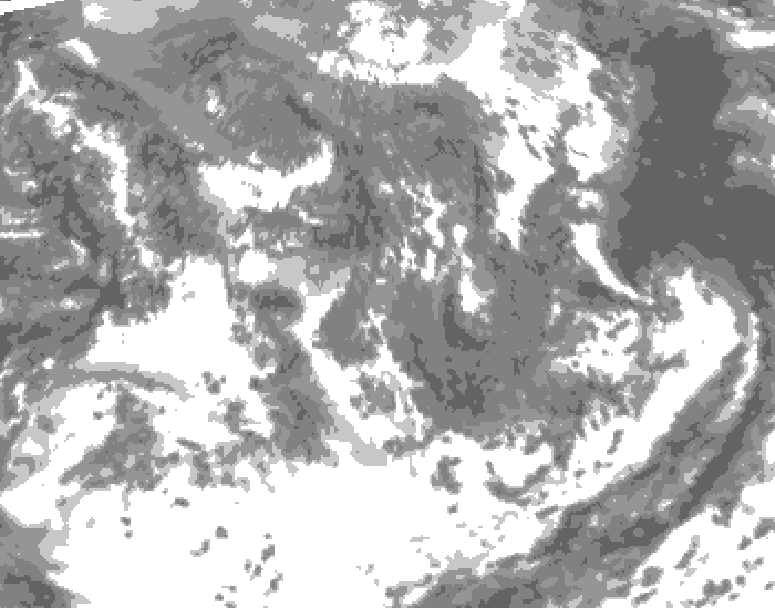 GDPS total cloud 192 hour forecast chart for Canada based on 2026/05/01 0000Z data