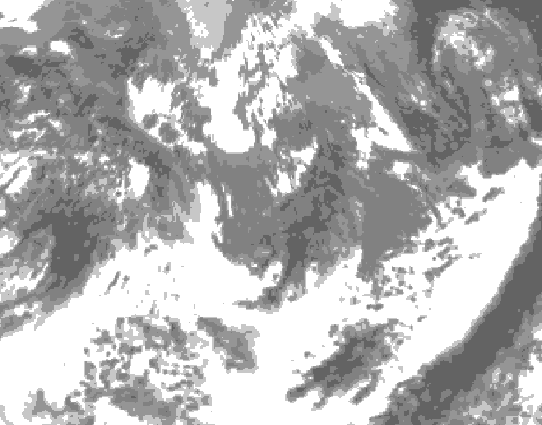 GDPS total cloud 240 hour forecast chart for Canada based on 2026/05/01 0000Z data
