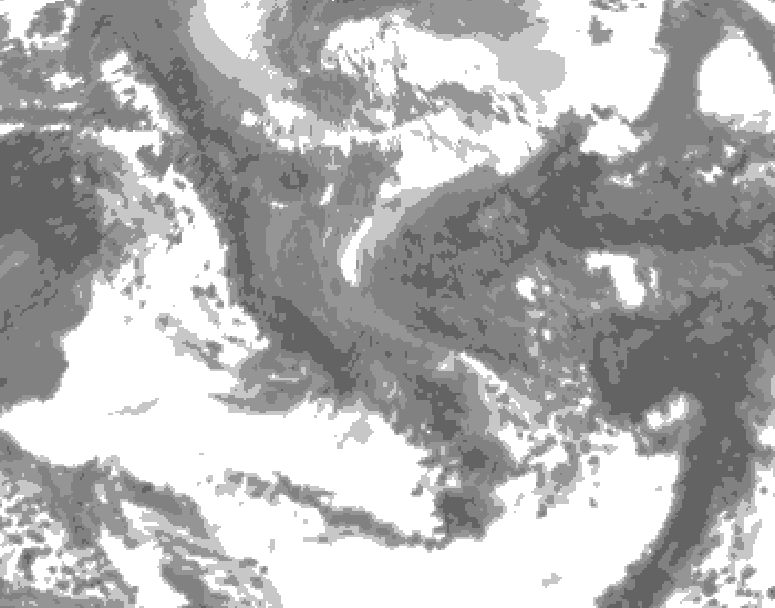 GDPS total cloud 054 hour forecast chart for Canada based on 2026/05/01 1200Z data