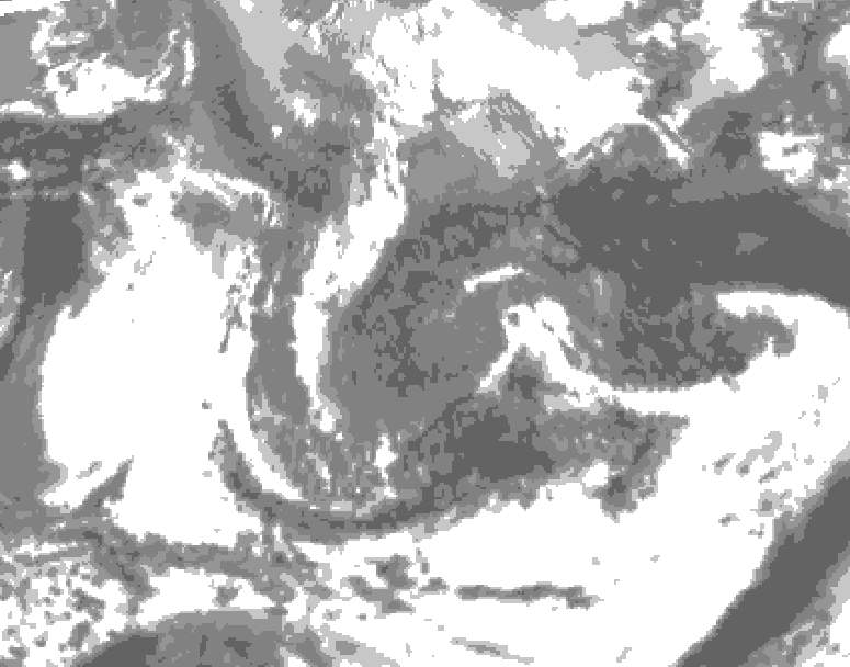 GDPS total cloud 078 hour forecast chart for Canada based on 2026/05/01 1200Z data