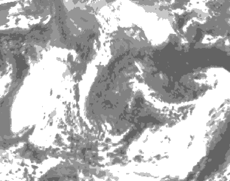 GDPS total cloud 084 hour forecast chart for Canada based on 2026/05/01 1200Z data
