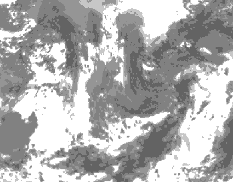 GDPS total cloud 114 hour forecast chart for Canada based on 2026/05/01 1200Z data
