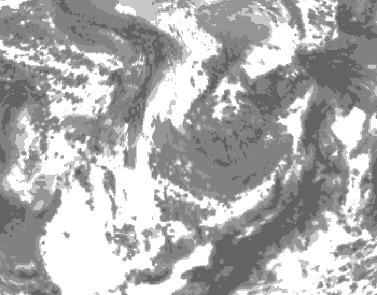 GDPS total cloud 138 hour forecast chart for Canada based on 2026/05/01 1200Z data
