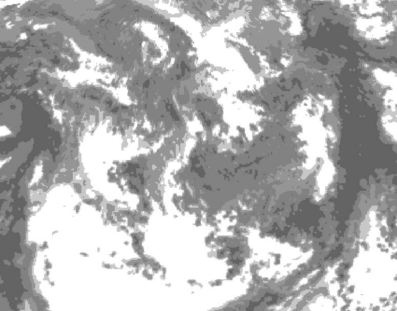 GDPS total cloud 168 hour forecast chart for Canada based on 2026/05/01 1200Z data