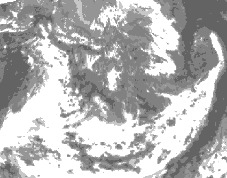 GDPS total cloud 210 hour forecast chart for Canada based on 2026/05/01 1200Z data