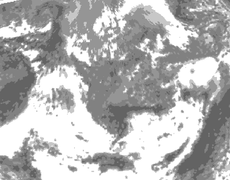 GDPS total cloud 240 hour forecast chart for Canada based on 2026/05/01 1200Z data