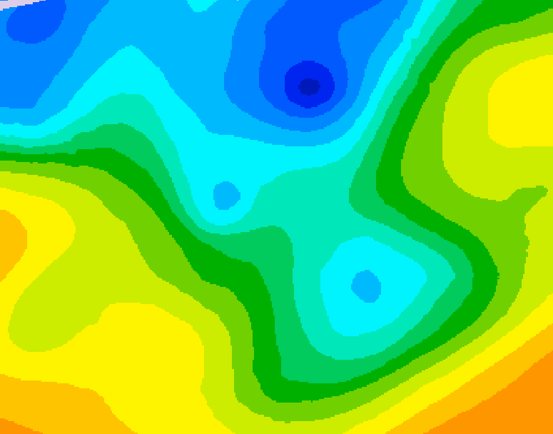 GDPS 500 millibar geopotential height 006 hour forecast chart for Canada based on 2026/05/02 0000Z data