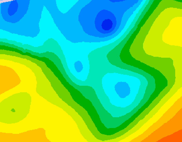 GDPS 500 millibar geopotential height 018 hour forecast chart for Canada based on 2026/05/02 0000Z data