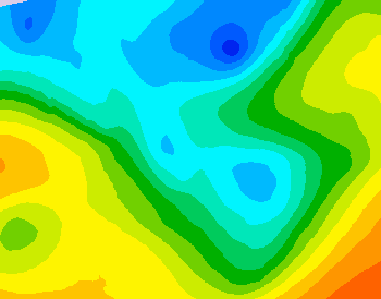 GDPS 500 millibar geopotential height 024 hour forecast chart for Canada based on 2026/05/02 0000Z data