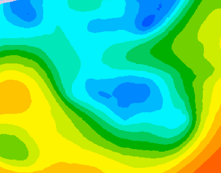 GDPS 500 millibar geopotential height 042 hour forecast chart for Canada based on 2026/05/02 0000Z data