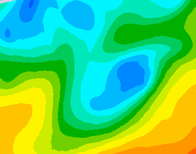 GDPS 500 millibar geopotential height 102 hour forecast chart for Canada based on 2026/05/02 0000Z data