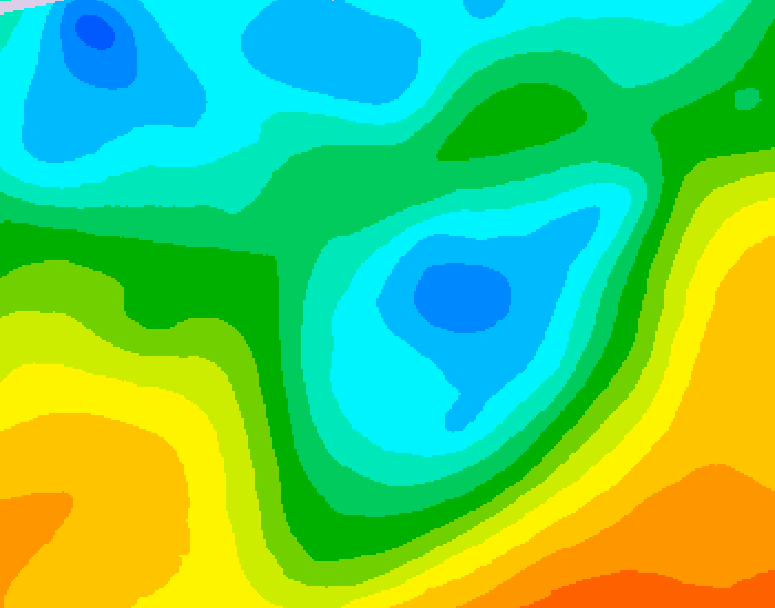 GDPS 500 millibar geopotential height 120 hour forecast chart for Canada based on 2026/05/02 0000Z data