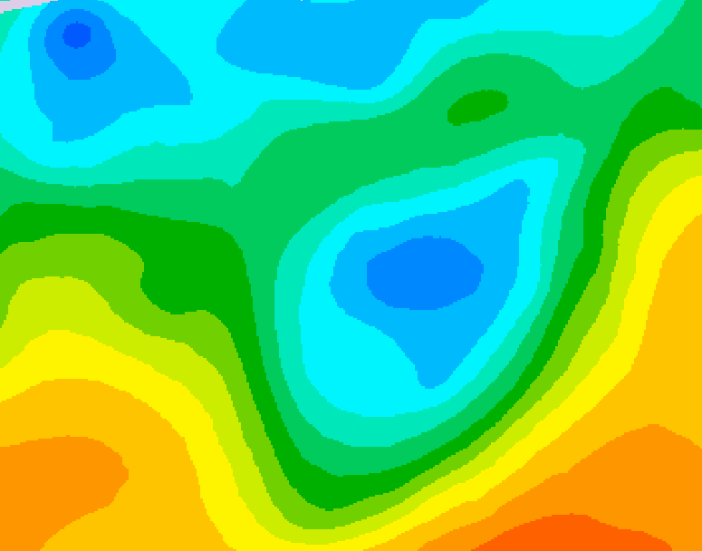 GDPS 500 millibar geopotential height 126 hour forecast chart for Canada based on 2026/05/02 0000Z data