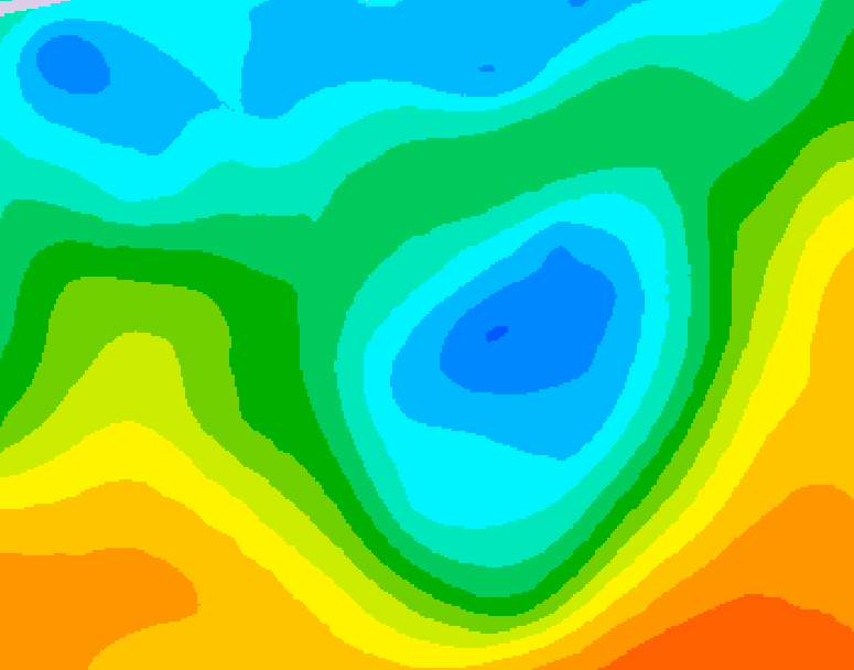 GDPS 500 millibar geopotential height 138 hour forecast chart for Canada based on 2026/05/02 0000Z data