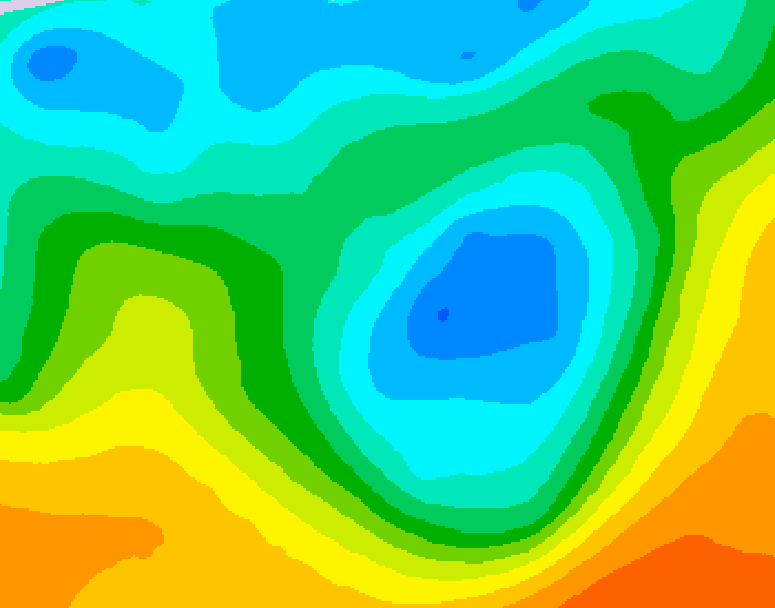 GDPS 500 millibar geopotential height 144 hour forecast chart for Canada based on 2026/05/02 0000Z data