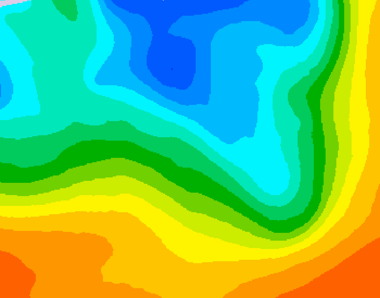 GDPS 500 millibar geopotential height 222 hour forecast chart for Canada based on 2026/05/02 0000Z data